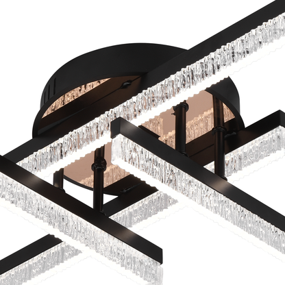 LED luster s diaľkovým ovládaním LT179/4BK, 35W, 4 prvky, studené/teplé/neutrálne svetlo, stmievateľné, čierny