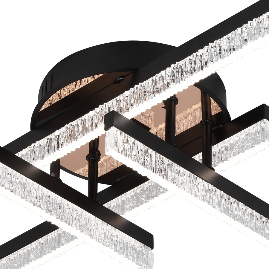 LED luster s diaľkovým ovládaním LT179/4BK, 35W, 4 prvky, studené/teplé/neutrálne svetlo, stmievateľné, čierny