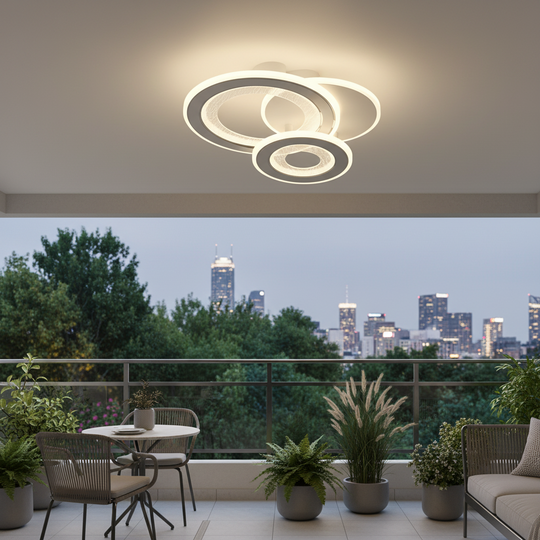 LED luster 53W, 3 kruhy, studené/teplé/neutrálne svetlo, biele LED lustre Predvolený názov Alessandro Design
