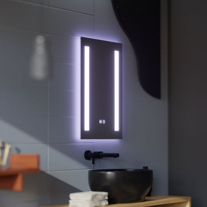 Obdĺžnikové LED zrkadlo, 50x70cm, C206S/50X70 Touch, Demister System, Stmievateľné