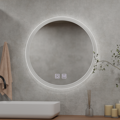Round LED zrkadlo 70 cm noxia dotykový systém neznámy deaktivujúci