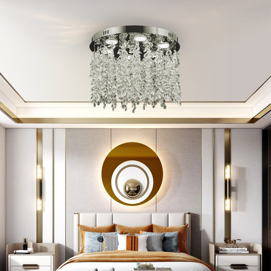 Round Alberian Led Led, 20 W, studené/horúce/neutrálne svetlo, kryštál, lesklý chróm