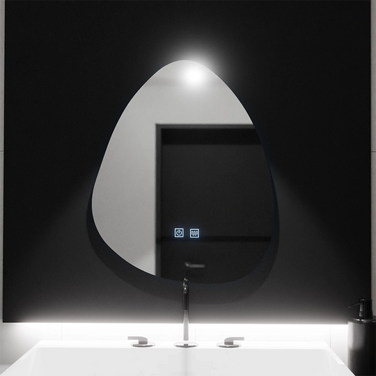 Organické LED zrkadlo 80x60cm, Fluido Touch, Demister System, Stmievateľné