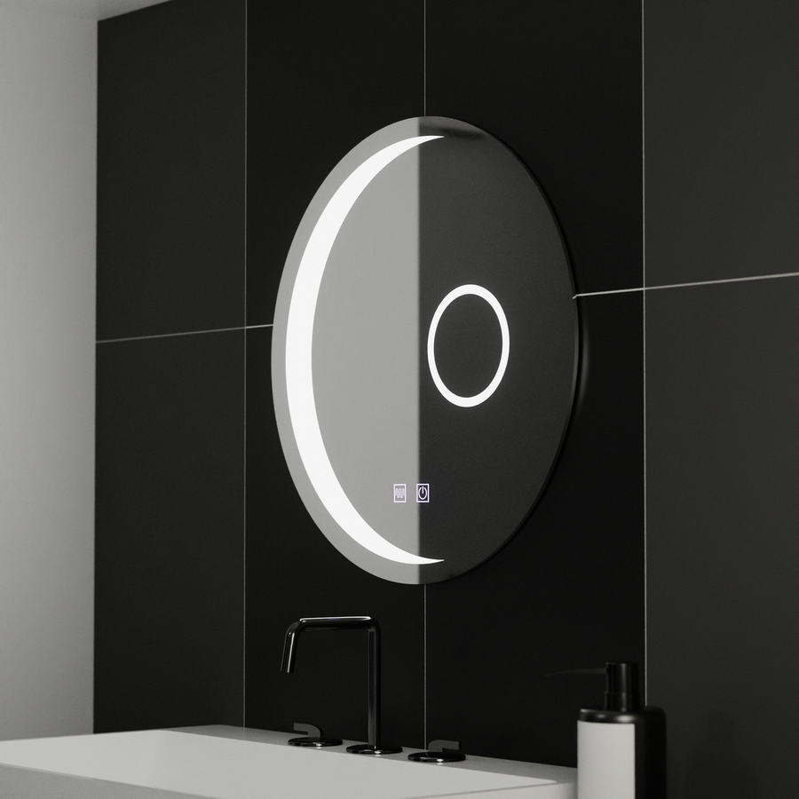 Round LED zrkadlo 70 cm dotykový systém Anello Deaktiving