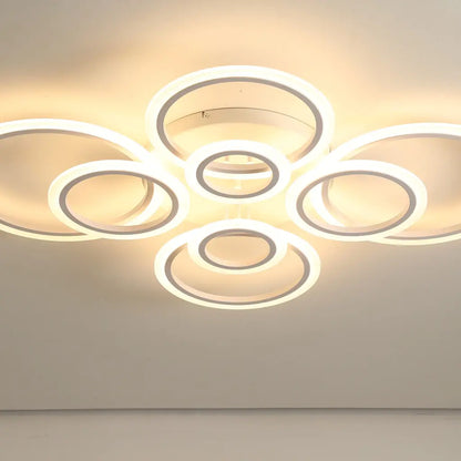 LED LED 130 W Biela Betty - 8 kruhov, smotabilné, studené/horúce/neutrálne svetlo