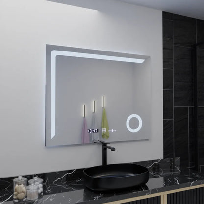 Zrkadlové obdĺžnikové obdĺžnikové 100x80cm presné pohybové močenie marcello demonting defrost a teplomer vlk kozmetika