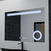Zrkadlové obdĺžnikové obdĺžniky 120x80cm Absolu Motionglow Marcello Demonantling Clock a primeraný teplomer