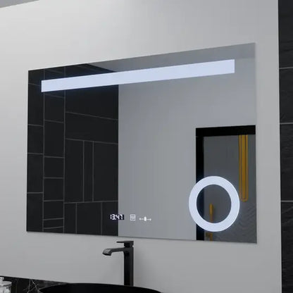 Zrkadlové obdĺžnikové obdĺžnikové 100x75cm absolútne Motionglow Marcello Demonantické odmrazovanie hodín