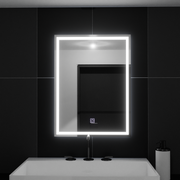 Obdĺžnikové LED zrkadlo 60x80cm rámový základný dotyk