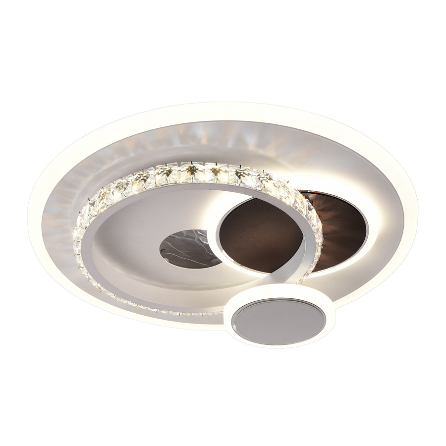 LED heliox, 43 W, 4 kruhy, studené/horúce/neutrálne svetlo, čierne