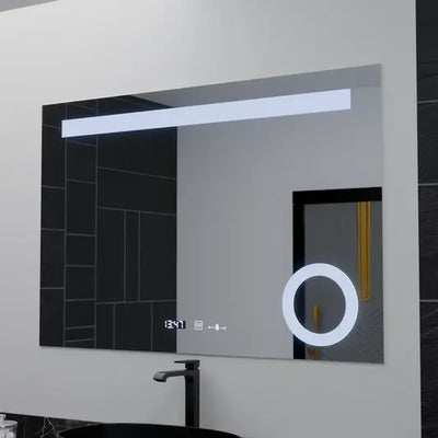 Zrkadlové obdĺžnikové obdĺžnikové 100x75cm absolútne Motionglow Marcello Demonantické odmrazovanie hodín