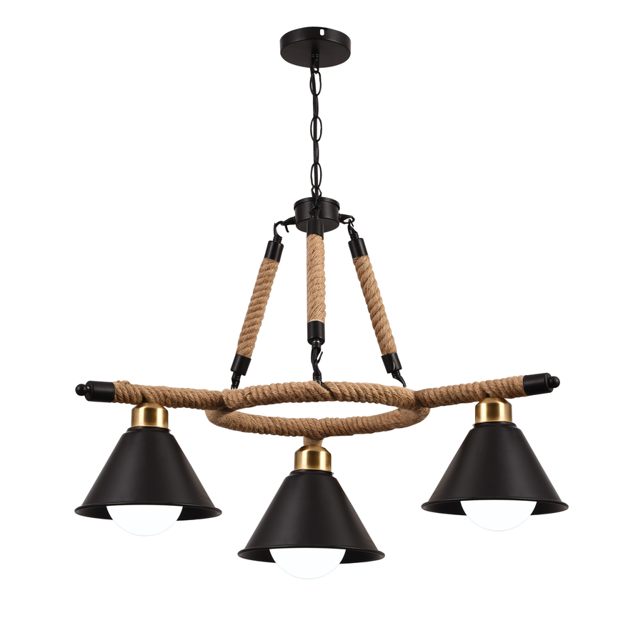 Lustrage Lust, 2*E27, hnedý, kov a povraz