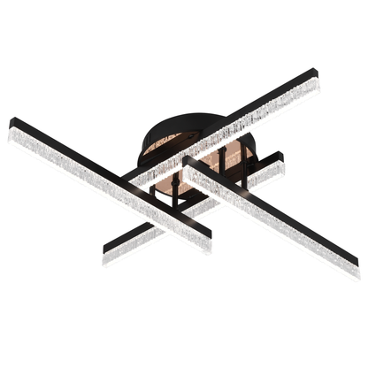 LED luster s diaľkovým ovládaním LT179/4BK, 35W, 4 prvky, studené/teplé/neutrálne svetlo, stmievateľné, čierny