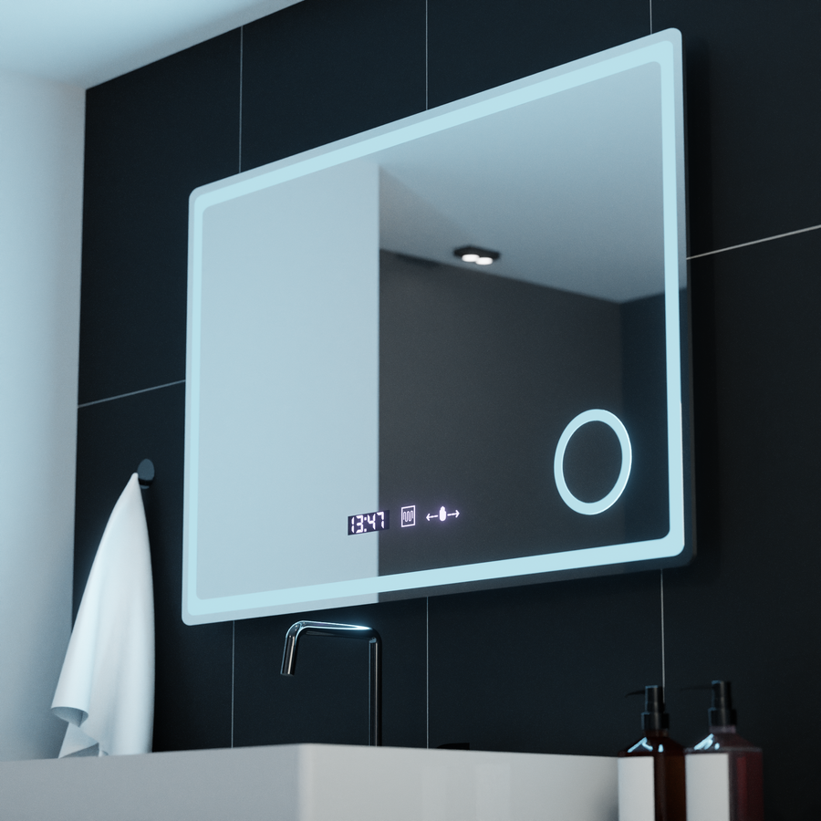 Zrkadlo LED obdĺžnikový 90x60cm Bellezza Riflesso Puro Motionglow Marcello DESMANTICKÉ HODINY