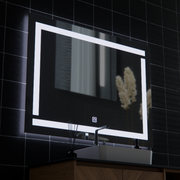 Giga LED zrkadlo, 80x60cm, Silver, Touch, 6000K light