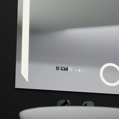 Zrkadlo LED obdĺžnikový 60x80cm Presnosť Motionglow Marcello System System Distivities a teplomer kaimimického skla