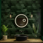 Round LED zrkadlové snímač Motionglow Micah Marcello 60 cm DESMANTICKÉ HODINY ZARIADENIE