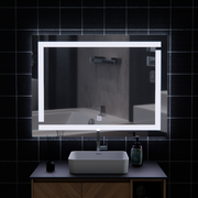 Giga LED zrkadlo, 80x60cm, Silver, Touch, 6000K light