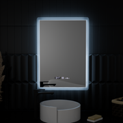 Obdĺžnikové LED zrkadlo 50x70cm Zampa Sensor Motionglow Marcello Clock Defrition System a Smoteble Therometer