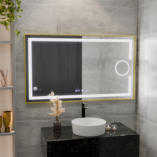 Zrkadlové obdĺžnikové obdĺžniky 50x70cm Eclat Motionglow Marcello Disping & Termeter Luba Cosmetica Dimabil