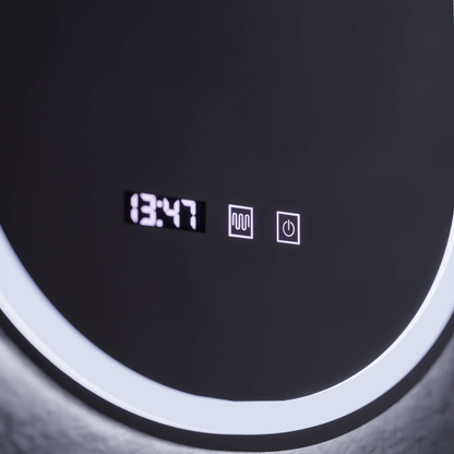 LED dotyk Wilhelm Mirror Defrition System, Clock and TEPELE 50X80 CM