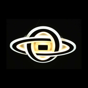 LED luster CRINELLA 44W, Priemer 23cm, Studené/Teplé/Neutrálne svetlo 3000K/4000K/6000K, Čierny, Kov a Akryl