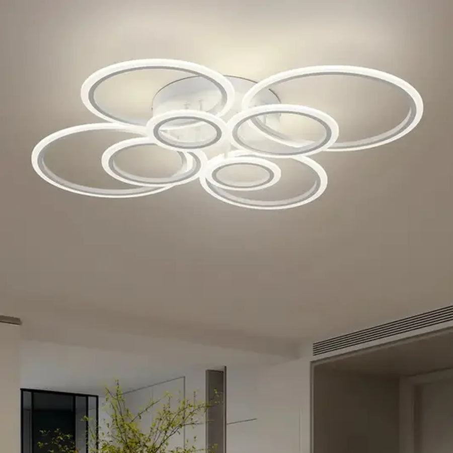 LED LED 130 W Biela Betty - 8 kruhov, smotabilné, studené/horúce/neutrálne svetlo