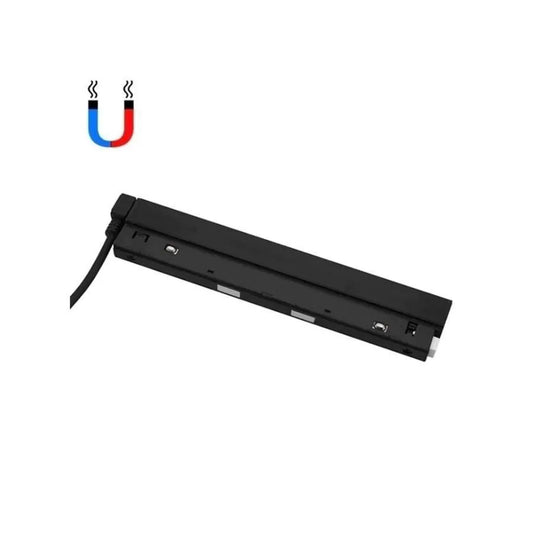 100 W, čierna, kovová magnetická koľajnica