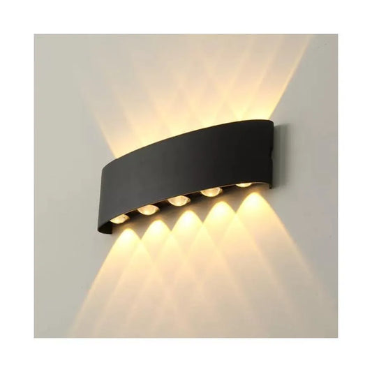 Fantas aplikovaný interiér/exteriér LED, 10 zdrojov x 1w, IP65, čierna, 3000K