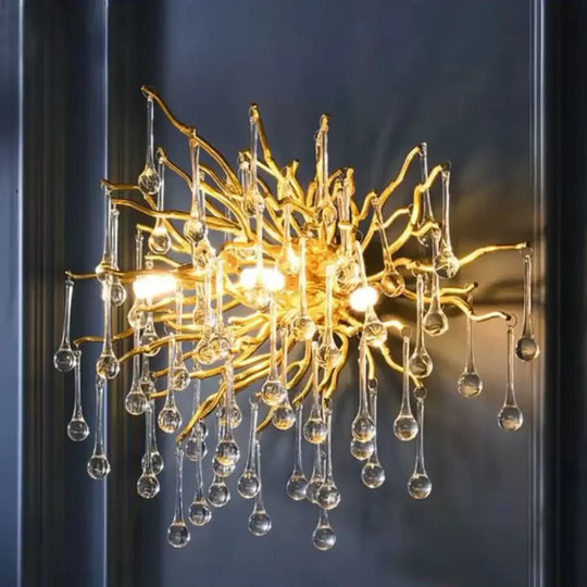 Cristal Brooks 3x G9 Gold Nástenná lampa Interiér Nástenná lampa Predvolený názov Alessandro Design