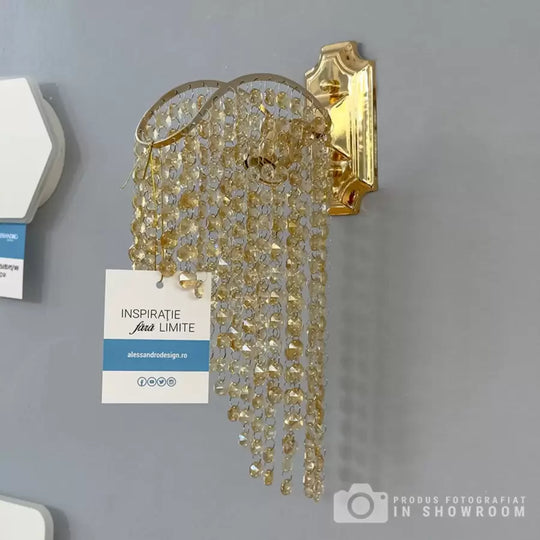 Cristal Ander nástenné svietidlo 1xE14 Gold Vnútorné nástenné svietidlo Predvolený názov Alessandro Design