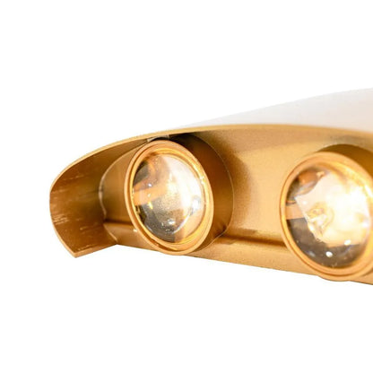 Fantázia Aplikujte exteriér a interiér LED, 6 zdrojov x 1w, IP65, kov, zlato, 3000K