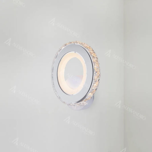 Naneste LED Borandis 20W, biela s chrómom, akrylom a kryštálom, studené/horúce/neutrálne svetlo