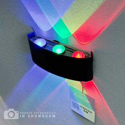 Fantázia aplikuje LED RGB interiér/exteriér, 6 zdrojov x 1W, IP65, čierna, 3000K