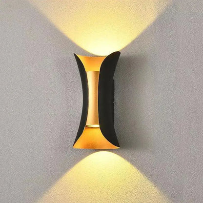 Aplikujte exteriér LED Pauline, 10W, kov, čierny a zlato