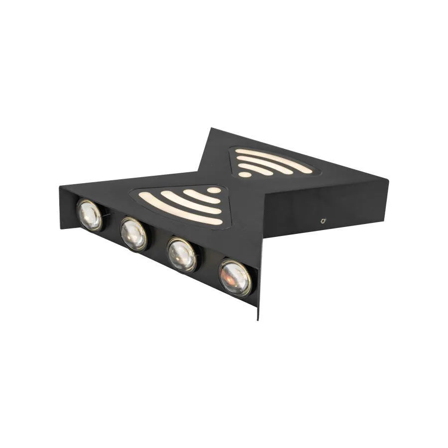 Aplikujte exteriér LED retelis, 12W, kov, čierny