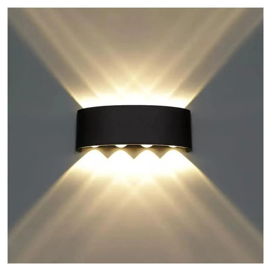Fantázia aplikuje exteriér a interiér LED, 8 zdrojov x 1w, IP65, kovové, čierne, 3000K