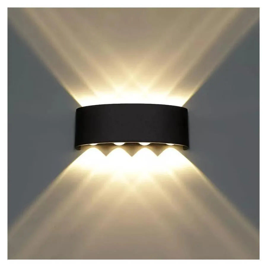 Fantázia aplikuje exteriér a interiér LED, 8 zdrojov x 1w, IP65, kovové, čierne, 3000K