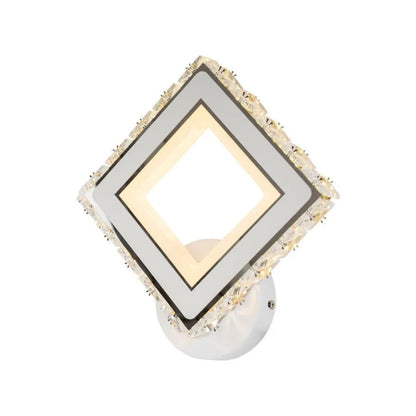 Aplikujte Terrano LED s kryštálmi, štvorcami, 24 W, studenou/horúcou/neutrálnou, biela a nehrdzavejúca