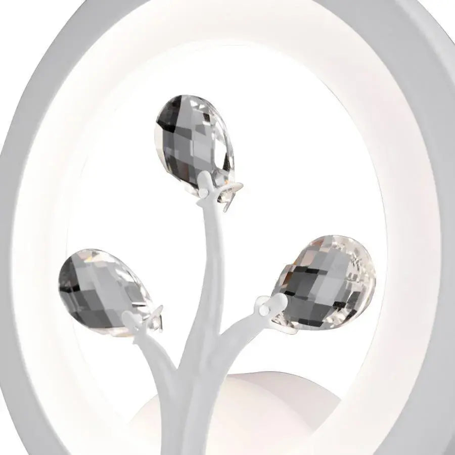 Aplikujte Daisy LED, 13W, studené/horúce/neutrálne svetlo, biele s kryštálom
