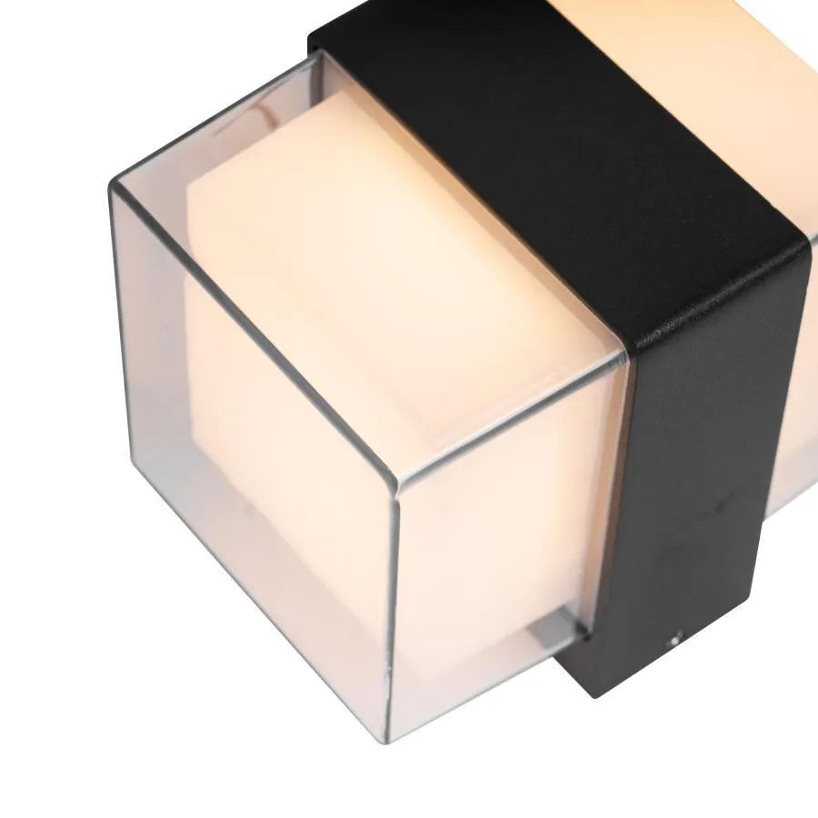 Aplikujte exteriér LED Milos, čierna, 3000K, IP.65