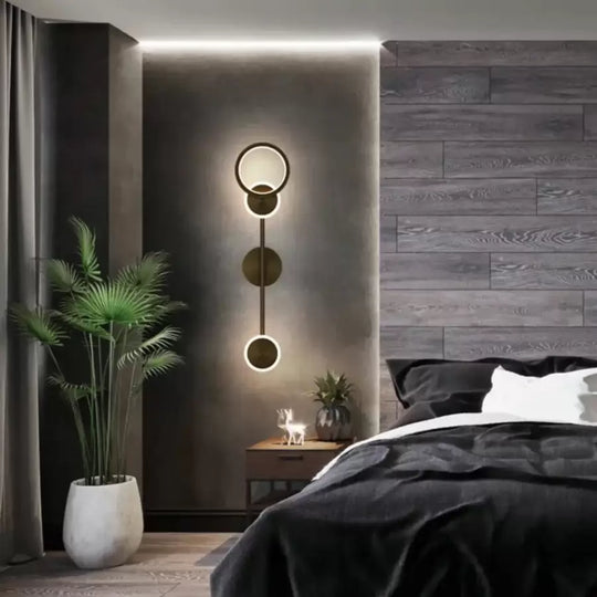 LED Nástenné svietidlo Rilenetto 24W Čierna Interiérové ​​nástenné svietidlá Predvolený názov Alessandro Design