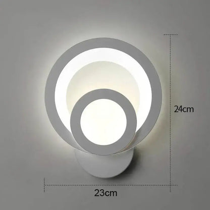 Naneste mestskú LED LED 19 W Round Light Cold/Warm/Neutra Acryl a White Metal
