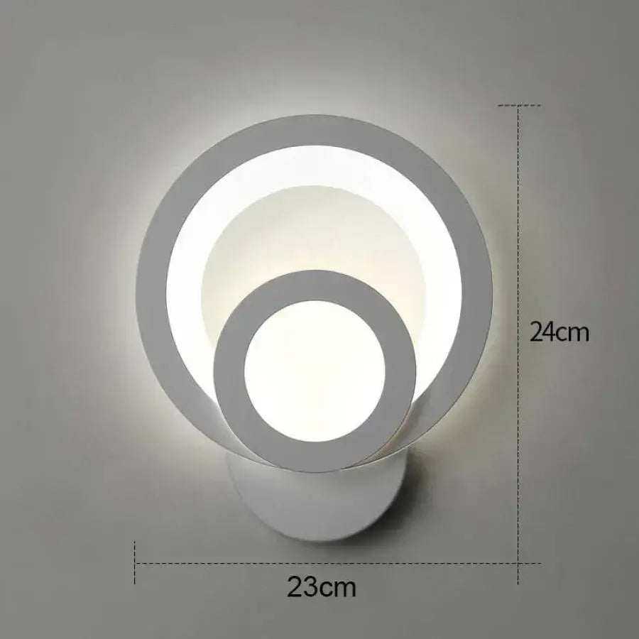 Naneste mestskú LED LED 19 W Round Light Cold/Warm/Neutra Acryl a White Metal