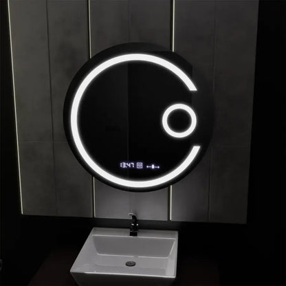 Zrkadlo LED Round 60 cm Visio Motionglow Marcello System Odmrazovanie hodín a teplomer premietateľnú kozmetiku