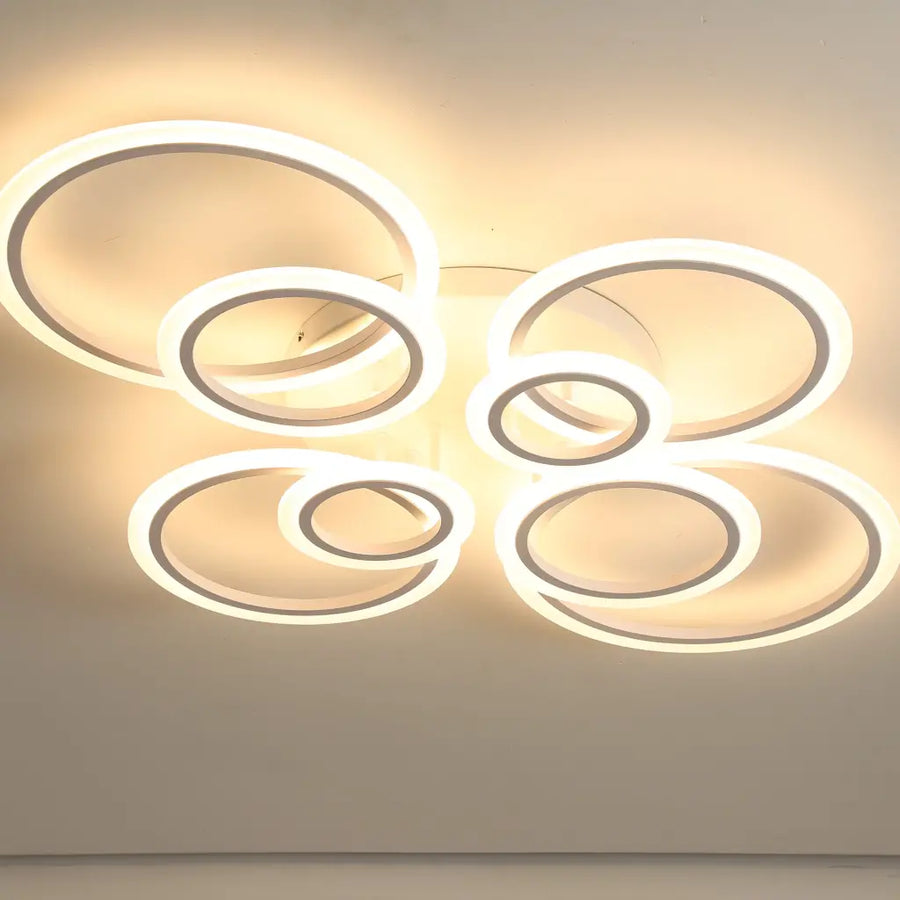 LED LED 130 W Biela Betty - 8 kruhov, smotabilné, studené/horúce/neutrálne svetlo
