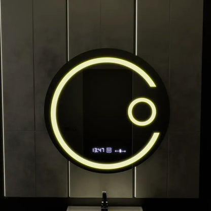 Zrkadlo LED Round 60 cm Visio Motionglow Marcello System Odmrazovanie hodín a teplomer premietateľnú kozmetiku