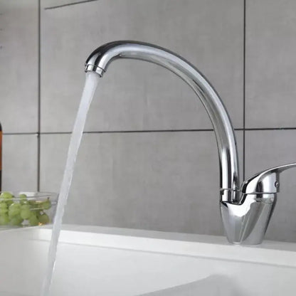 LB00C Chromium Chrome Kuchynská batéria, otáčanie labuť potrubia, keramická kazetka, kompletná súprava s armatúrou a upevňovacím systémom