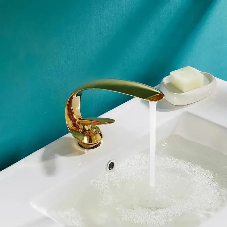 Batéria Washbasin, sanitárna mosadz, zlato, OD/2054
