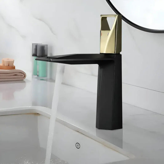 Batéria Washbasin, sanitárna mosadz, čierna so zlatom, 10107h/g